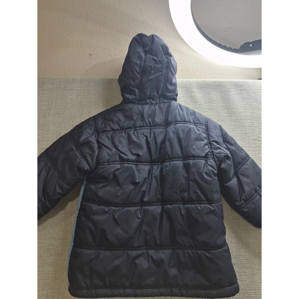 Y2K Nike Puffer Jacket Boys 4 Multicolor Colorblock Fleece Lined Hooded Full Zip